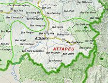 Peta Propinsi Attapeu di Laos