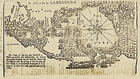 English Plan of Cartagena, 1740