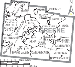 Municipalities and townships of Greene County.