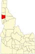 Map of Idaho highlighting Latah County.svg