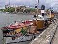 Steam tug and Pyronaut at Bristol Harbour Railway and Industrial Museum