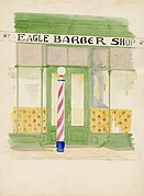 Study for Barber Pole, South 8th Street. c. 1941