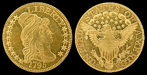 Obverse and reverse of a half eagle