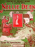 Cover of old sheet music with the title 'Nellie Dean'