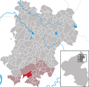 Poziția Niederelbert pe harta districtului Westerwaldkreis