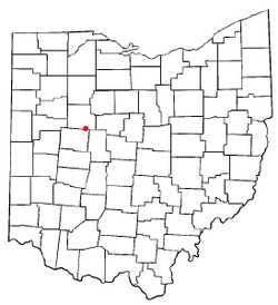 Location of Ridgeway, Ohio