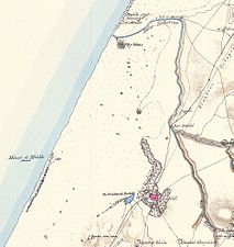 איסדוד, הדיונות שסביבה ונחל סוכריר במפת הקרן לחקר ארץ ישראל, 1880
