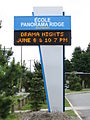 Panorama Ridge school noticeboard