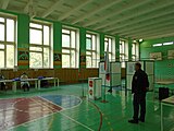 Εκλογικό κέντρο σε σχολείο του Καζάν.