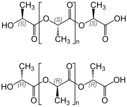 The skeletal formula of PLA