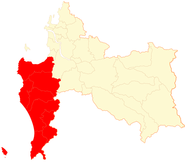Poziția localității Provincia Arauco