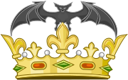 La chauve-souris, ancien symbole de la Couronne d'Aragon.