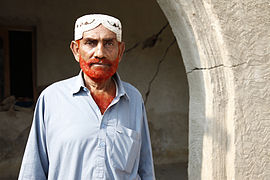 Barba tencha amb henna (Paquistan).