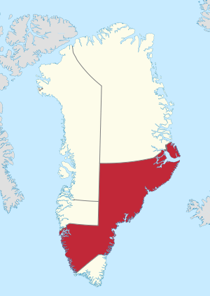 グリーンランドにおけるセルメルソークの区域