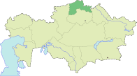 Северо-Казахстанская область на карте Казахстана