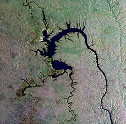 Műholdkép a tóról