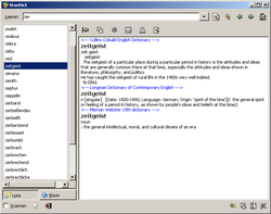 Bildschirmfoto von StarDict