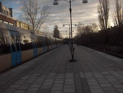 Stockholm-Metro station ind Blåsut-1. 
 JPG