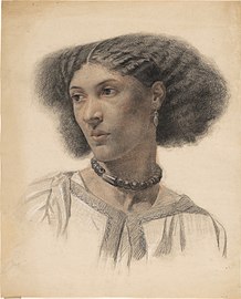 Fanny Eaton, a Jamaican-born British art model known for her work with the Pre-Raphaelite Brotherhood