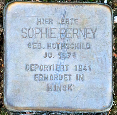 Stolperstein für Sophie Berney an der Bachstraße 75 in Bremen