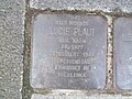 der Stolperstein für Lucie Plaut