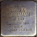 Stolperstein für Ursula Friedemann (Boisseréestraße 3)