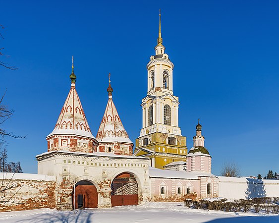 座落在俄罗斯西部城市苏兹达尔的里佐波洛真斯基修道院（Rizopolozhensky Monastery）。