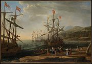 『船団に火を放つトロイアの女たち』1643年頃 メトロポリタン美術館所蔵[28]