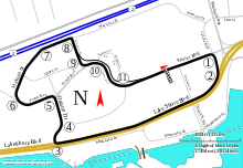 Toronto, Ontario street circuit track map 2023.svg