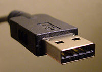 A typical Universal Serial Bus ("USB") Type A cable; the USB has become standard on modern Macintosh computers.
