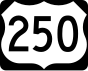 U.S. Route 250 marker