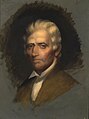 Q316661 Daniel Boone in juni 1820 (Schilderij: Chester Harding) geboren op 2 november 1734 overleden op 26 september 1820