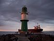 Leuchtfeuer auf der Westmole in Warnemünde