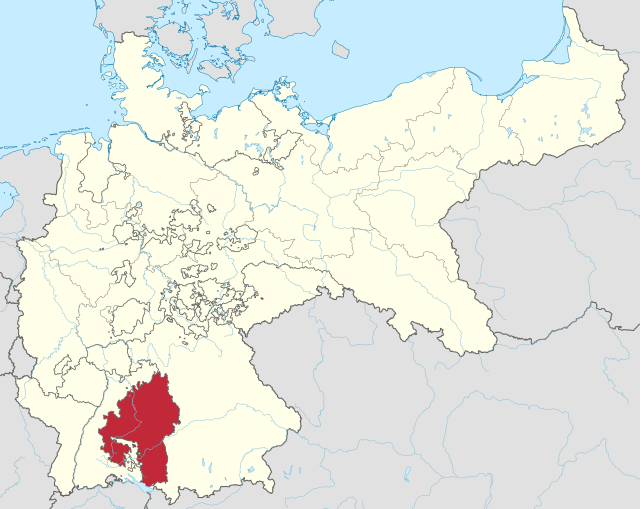 ヴュルテンベルク王国の位置