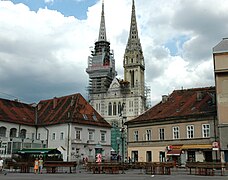 Zagreb - Catedral des de pl Dolac