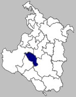 Map of Tounj municipality within Karlovac County