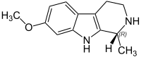 2D diagram of the chemical structure of tetrahydroharmine