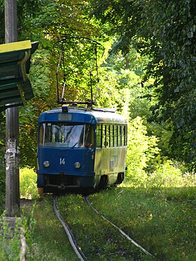 ジトーミル市電初のボギー車・タトラT4SU（2009年撮影）