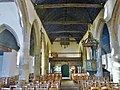 Quimper (Kerfeunteun) : église de la Trinité, vue intérieure d'ensemble