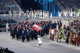 Oostenrijk bij de opening van de Olympische Spelen in 2010