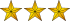 3 Gold Stars.svg