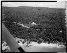 Vista aérea del faro de Gúanica