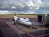 Fokker 50 (iepriekšējā livrejā) Tallinas lidostā