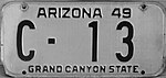 Номерной знак Аризоны 1949 года.jpg