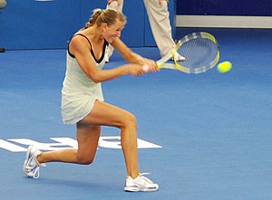 English: Victoria Azarenka at 2009 Brisbane In...