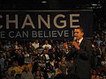 Barack Obama in Houston, Texas op de vooravond van de 2008 TX primaries