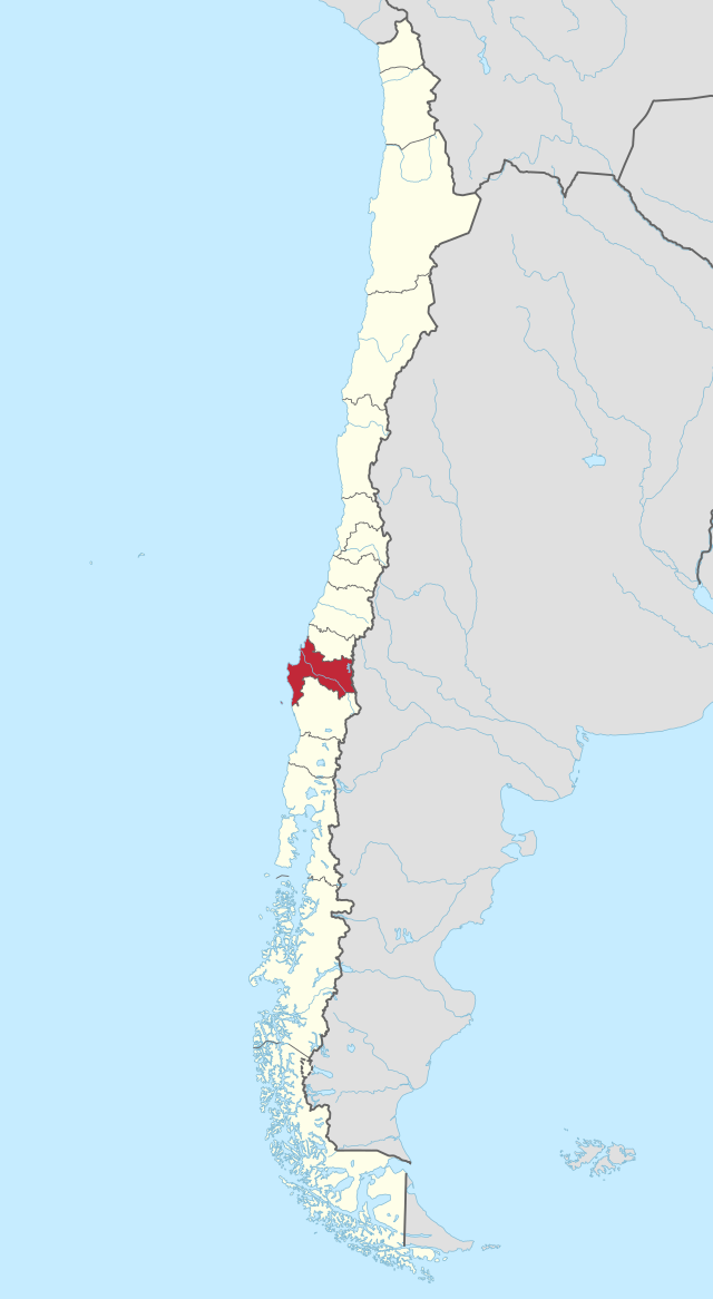 Poziția localității Regiunea Biobío
