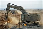 מחפר ממוגן ודחפור משוריין של גדוד 605 מפנים שדות מוקשים בבקעת הירדן, 2021