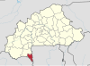 Localisation de la province du Noumbiel au Burkina Faso.