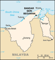 ब्रुनेई का नक्शा